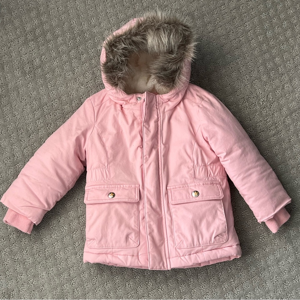 EUC Cat & Jack Parka Jacket with Hood, 2T